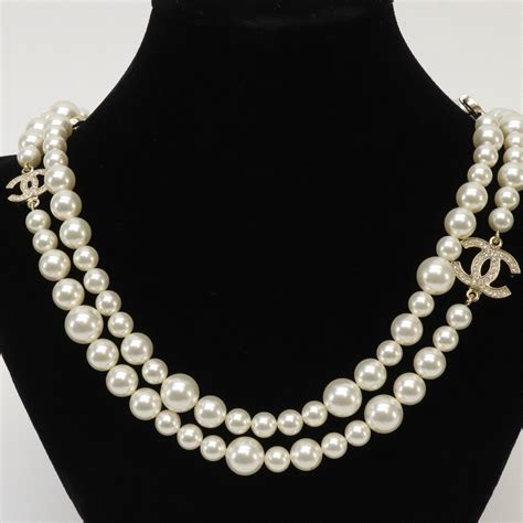 collier chanel vintage|chanel pearl long strand necklaces.